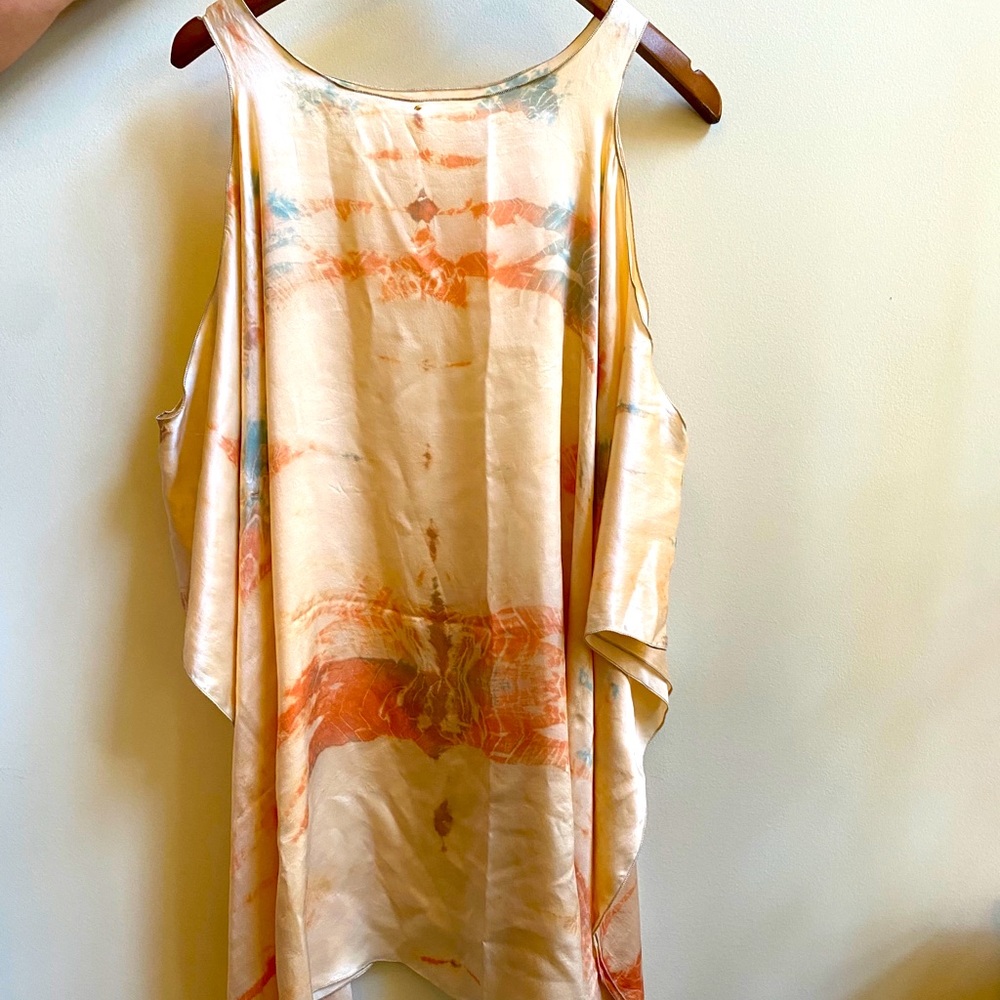 Tie dye silk dress